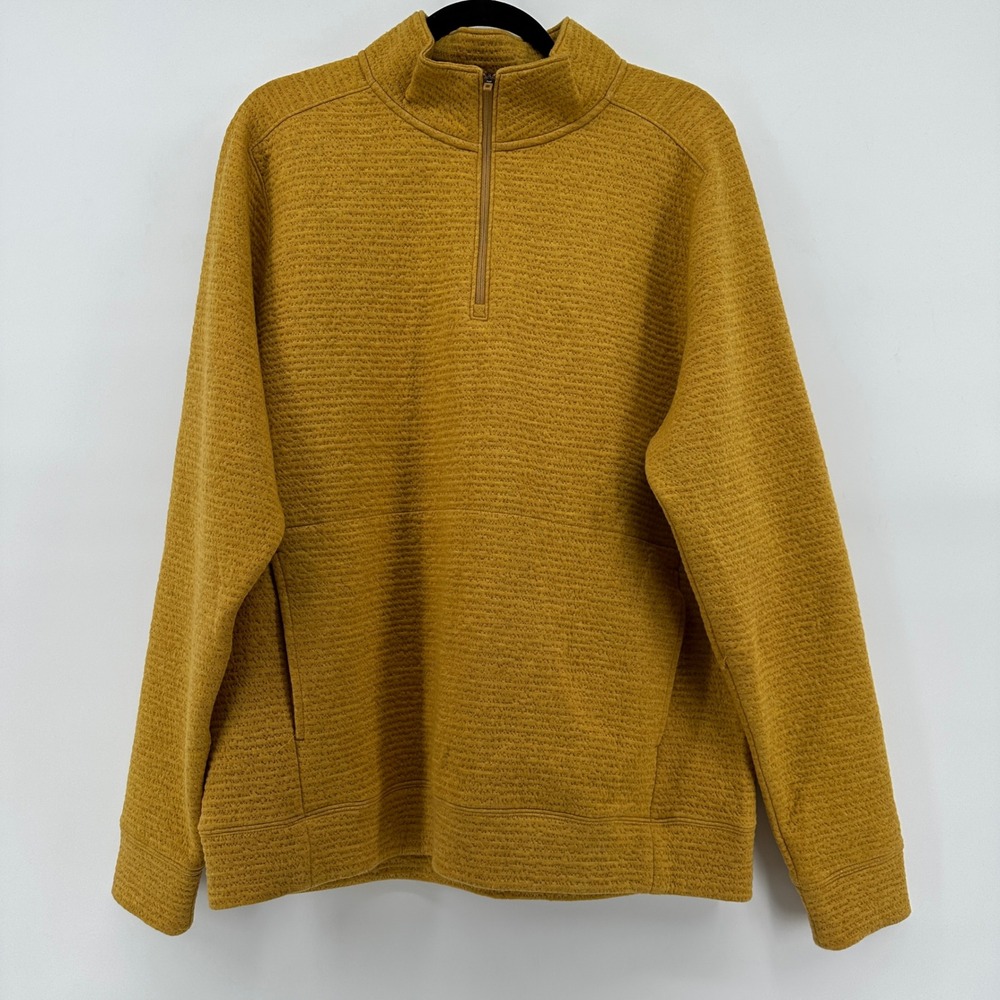 VRST Mens Recharge 1/4 Zip Pullover Palomino Gold Heather MAX233104 L NWT